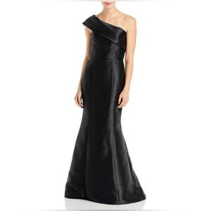 AMSALE One-shoulder Black Evening Gown